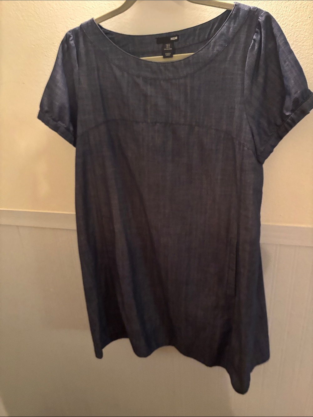 H&M Blue Short Sleeve Shift dress